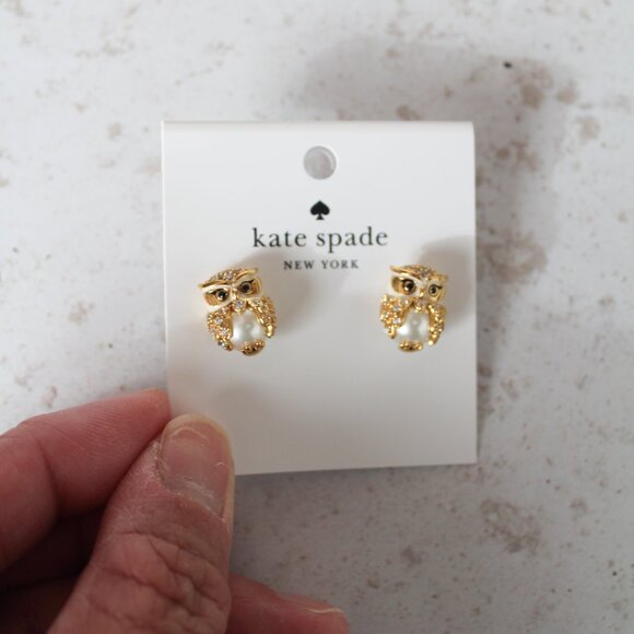Kate Spade Outlet / Hoot Owl Studs / Earrings - NEW NWT / Sold out! - Picture 4 of 6